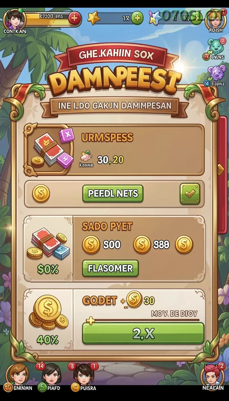 Cuplikan layar QQ222 — menu navigasi