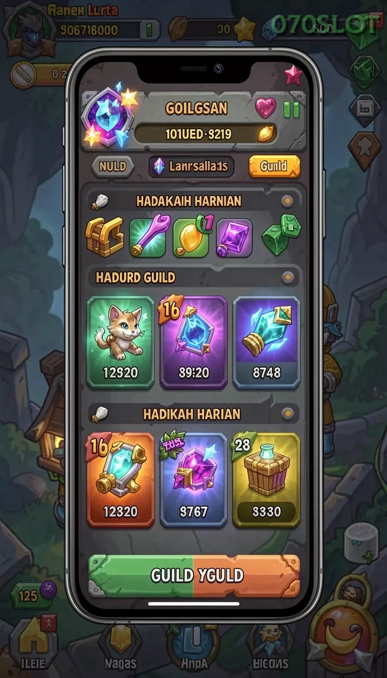 Cuplikan layar DOYANTOTO — menu navigasi